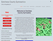 Tablet Screenshot of dutchessgymnastics.com